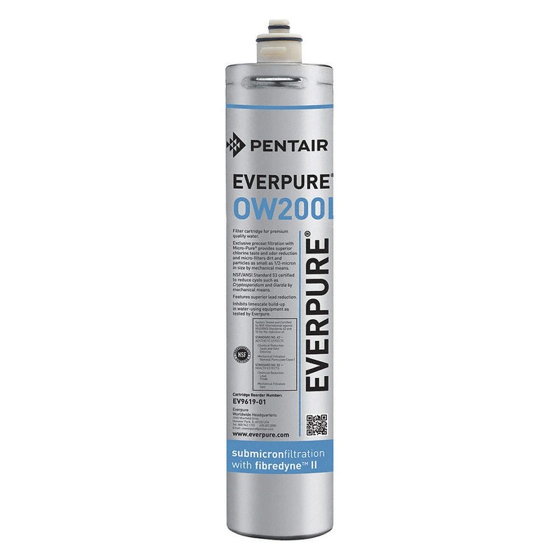 PENTAIR/EVERPURE EV961906-75 Quick Connect Filter,0.5 micron,0.5 gpm 6TFD7