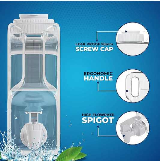 1.1 Gallon Refrigerator Water Dispensers Bottle with Faucet, Spigot & 58mm Screw gallery