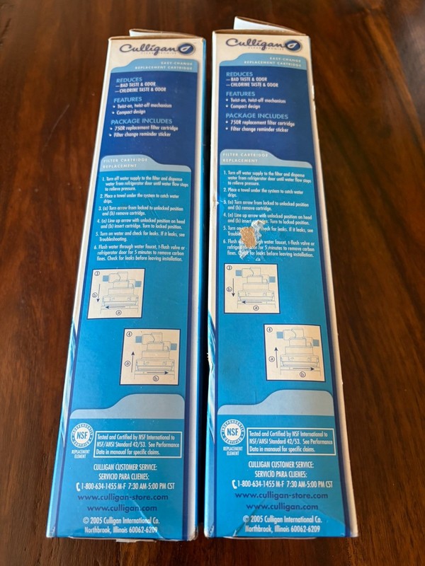 Lot of 2 -- Culligan 750R Filter Replacement Cartridge - NEW - OEM - Sealed gallery