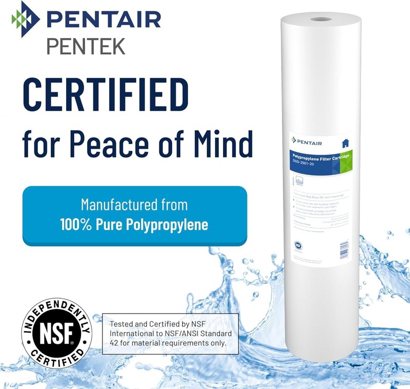 20 Inch Big Blue Potable Water Filter Cartridge High Flow Sediment Filter gallery
