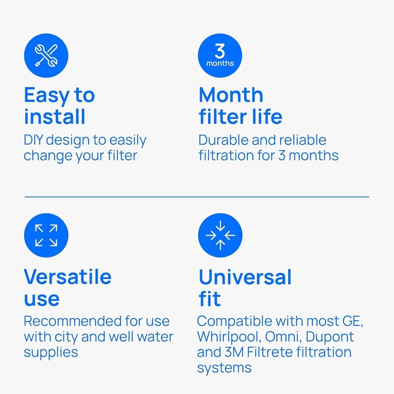 Heavy Duty Water Filter 10 x 4.5 Inch 25 Micron Compatible with Multiple Systems gallery