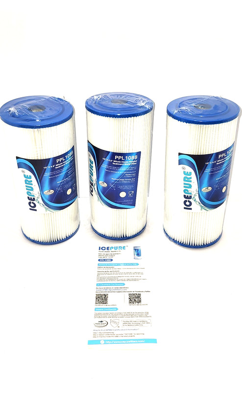 ICEPURE 5 Micron 10″ x 4.5″ Whole House Sediment Pleated Water Filter Replacemen