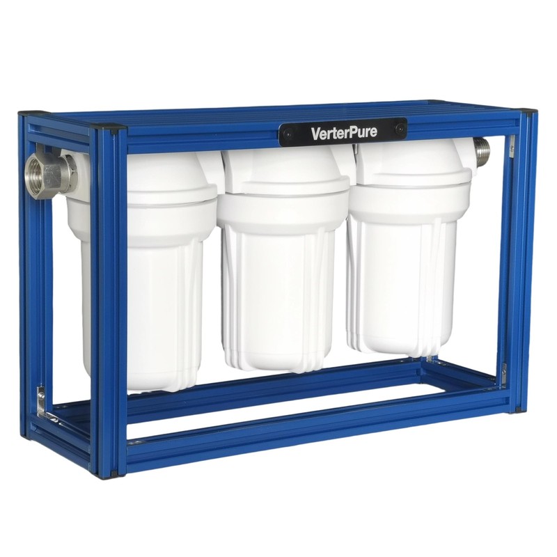 S3 Mini External 3-Stage RV Fresh Water Filter System, Compact, 5 Inch , 3/4″…
