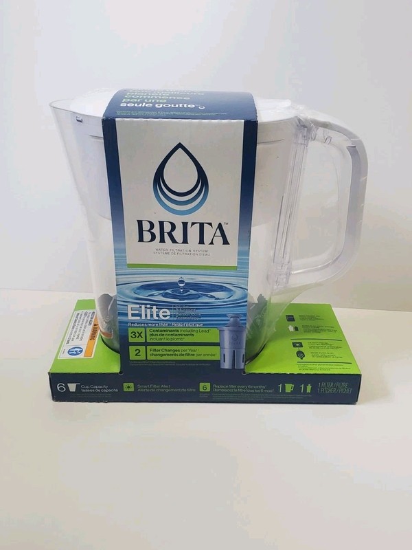 Brita Elite Water Filter 6 Cup Water Pitcher Dispenser gallery