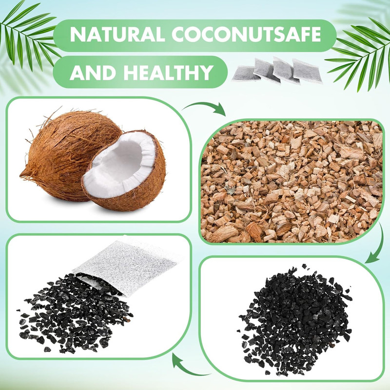 Lounsweer 100 Pcs Activated Charcoal Water Filter Coconut Shell Distiller gallery