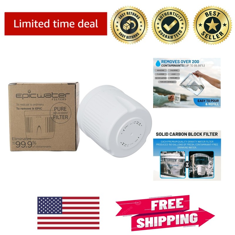 PURE Pitcher Replacement Filter: Removes PFAS, Fluoride, Lead & More – 150 Ga…