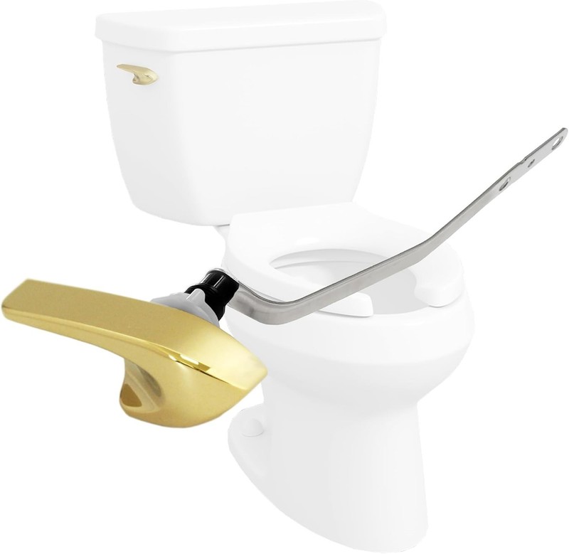 Side Mount Toilet Handle Fit for Kohler 87115-VF, Gold Toilet Flush Handle Re…
