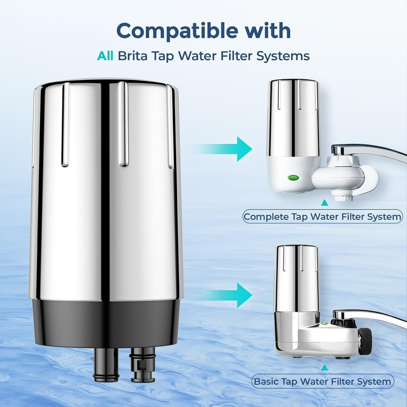 2-Pack Water Filter for Brita Faucet Filter 36311/36312/FF-100, FR-200, Silver gallery