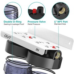 10″x4.5″ Big Blue Whole House Water Filter System Two Stage + 2 Set Extra Filter