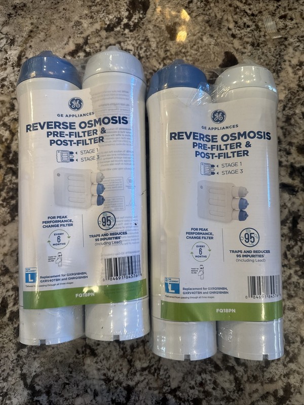 GE Reverse Osmosis Pre-filter And Post-Filter X2 GXRV40TBN, GXRQ18NBN, GNRQ18NBN