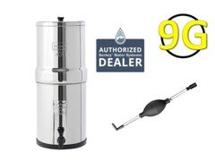 Travel Berkey Water Filter System w/ 2 Black Berkey & Priming Bulb