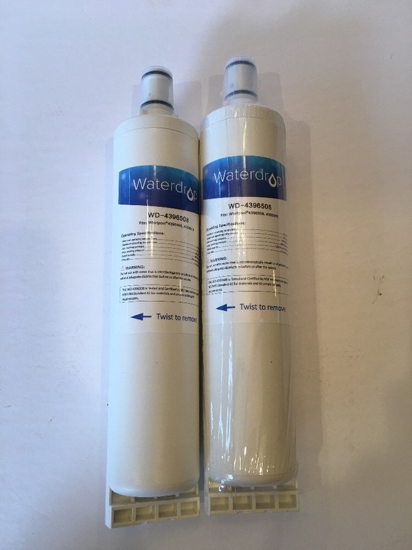 Box of 2 Waterdrop WD-4396508 Refrigerator Water Filter for Whirlpool Kenmore.