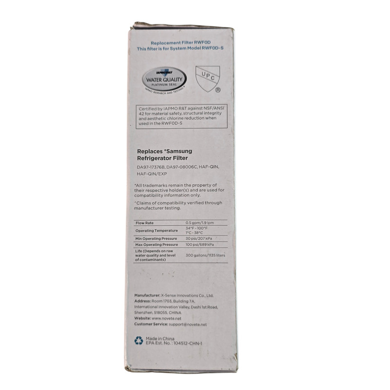 Water Filter For Samsung DA97-17376B HAF-QIN Compatible Replacement Novete RWF0D gallery