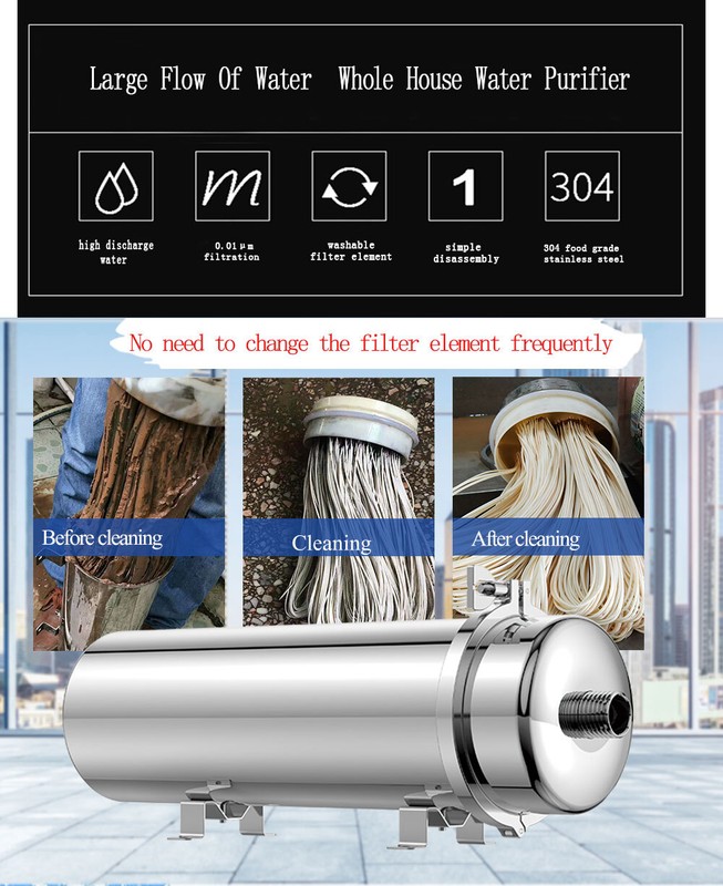 INTBUYING 3500L/h Stainless Ultrafiltration Membrane Filter Water Purifier New gallery