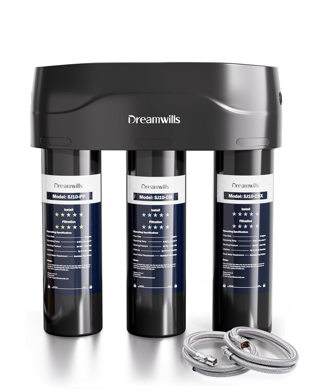 8-Stage under Sink Water Filter System SJ10, High-Flow 1.3 GPM under Counter Wat