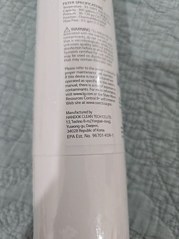 NEW LG Water Filter Replacement Cartridge LT600P/PC/PCS 5231JA2006F gallery