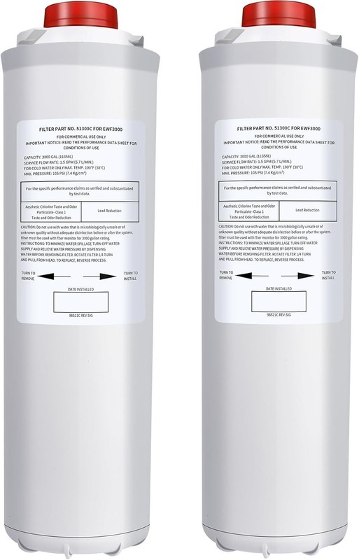 51300C Replacement Filters 2 Pack No Chip Compatible Elkay ezH2O bottle filler