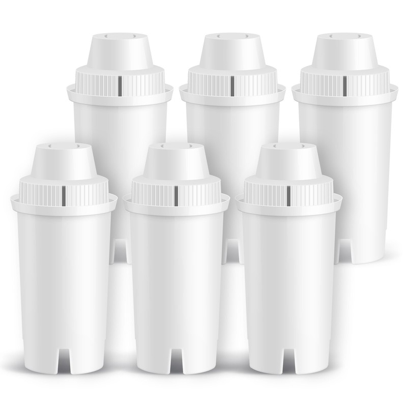 JFC002 Replacement for Brita Longlast Water Filter, standard Mavea 107007, 6PACK