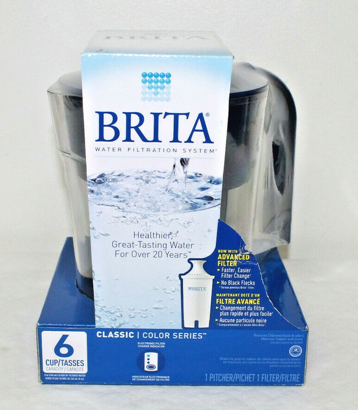 New Brita 6 Cup Water Pitcher BPA Free with 1 Filter