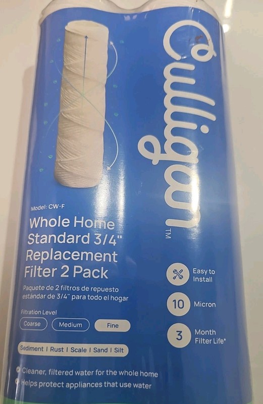 3 - 2 Pack (6) CULLIGAN Whole Home Standard FINE 3/4" Filter 10 Micron -- NEW gallery