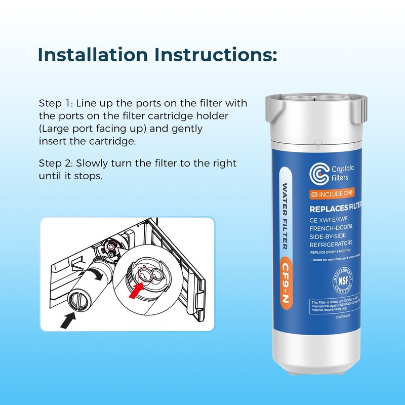 Refrigerator Water Filter Replacement For XWFE XWF NSF Tested 6 Month 1 Pack gallery