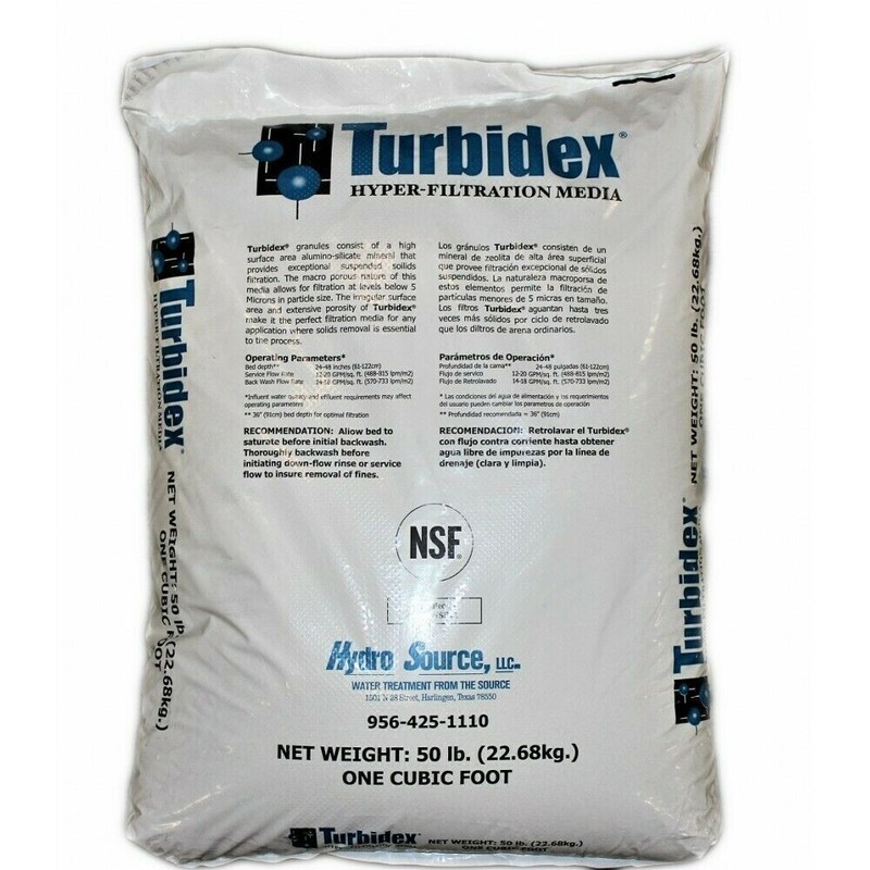 TURBIDEX, Sediment Filter Media, 1 Cu. Ft. bag, TURBIDEX – 50 Lbs