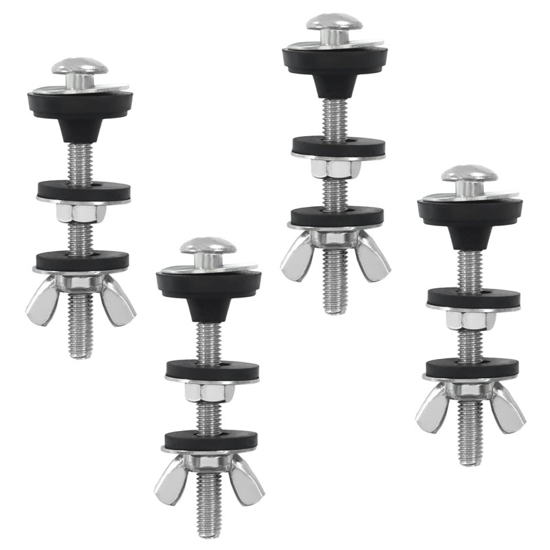Universal Toilet Tank To Bowl Bolts Kit Stainless Steel Heavy Duty 4 PCS