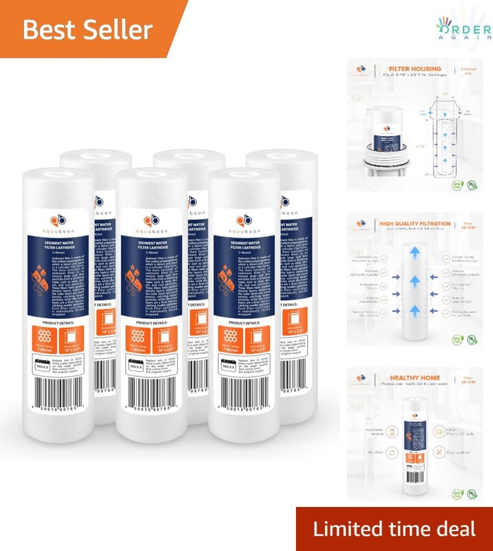 1 Micron Sediment Filter 10×2.5 Water Filter Cartridges for Well & RO Systems