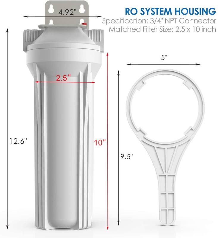 SimPure 3 Pack 10 Inch Whole House Water Filter Housing for 10" x 2.5" Filters gallery