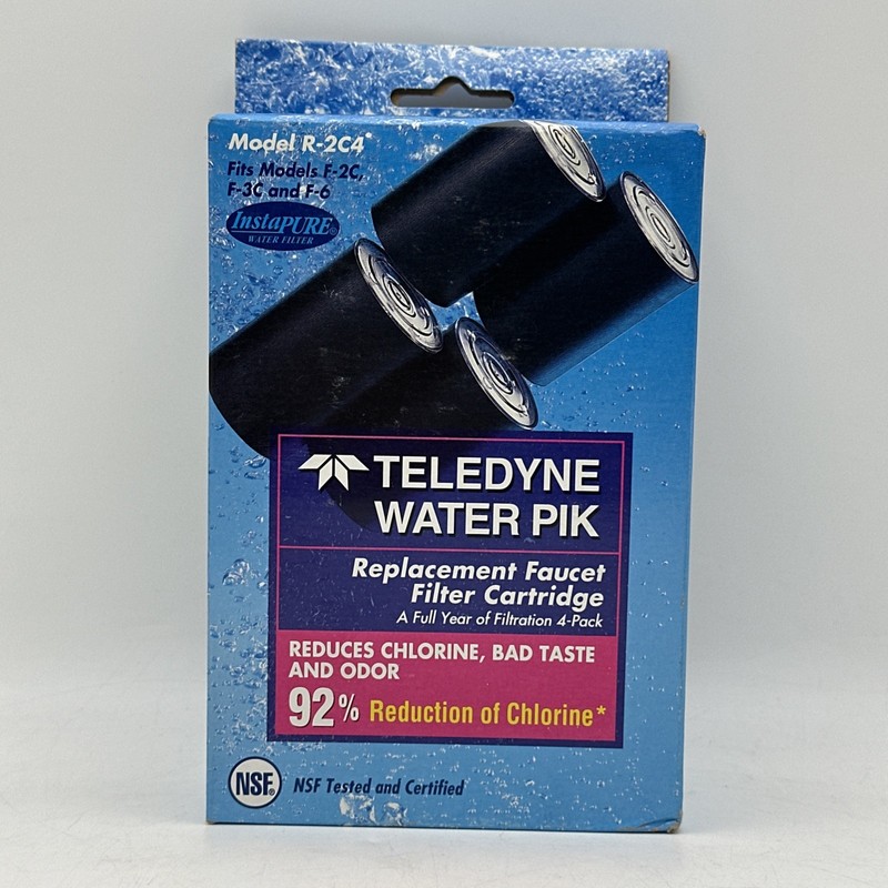 Waterpik R-2C Faucet Filter Replacement Cartridge 4 Pack F-2C F-6 F-52 – New NOS