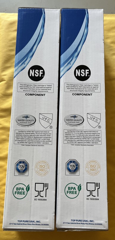 Icepure RWF1000A~2Pack~Refrigerator Water Replacement Filters ~Both New & Sealed gallery