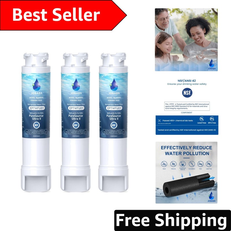 Frigidaire EPTWFU01 Replacement Filter 3 Pack - Lasts 6 , NSF Certified
