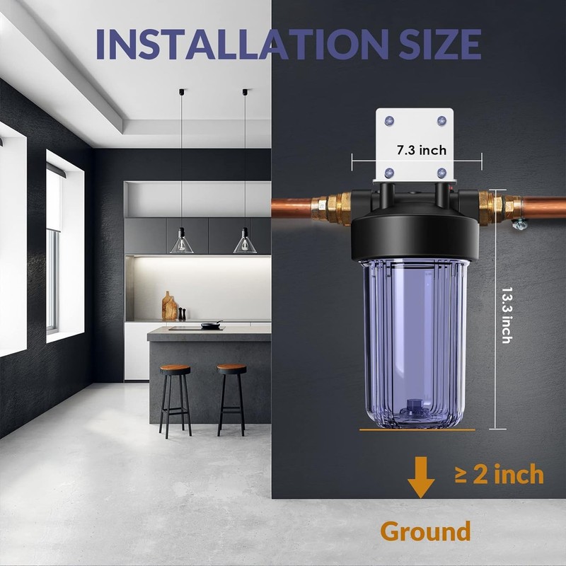 SimPure Filtro de Agua Casa Completa 10"x4.5" DB10C Azul Sedimento 1" NPT gallery