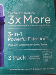 PUR PLUS 3-in-1 Water Pitcher Replacement Filter 3 Pack (CRF-950Z)