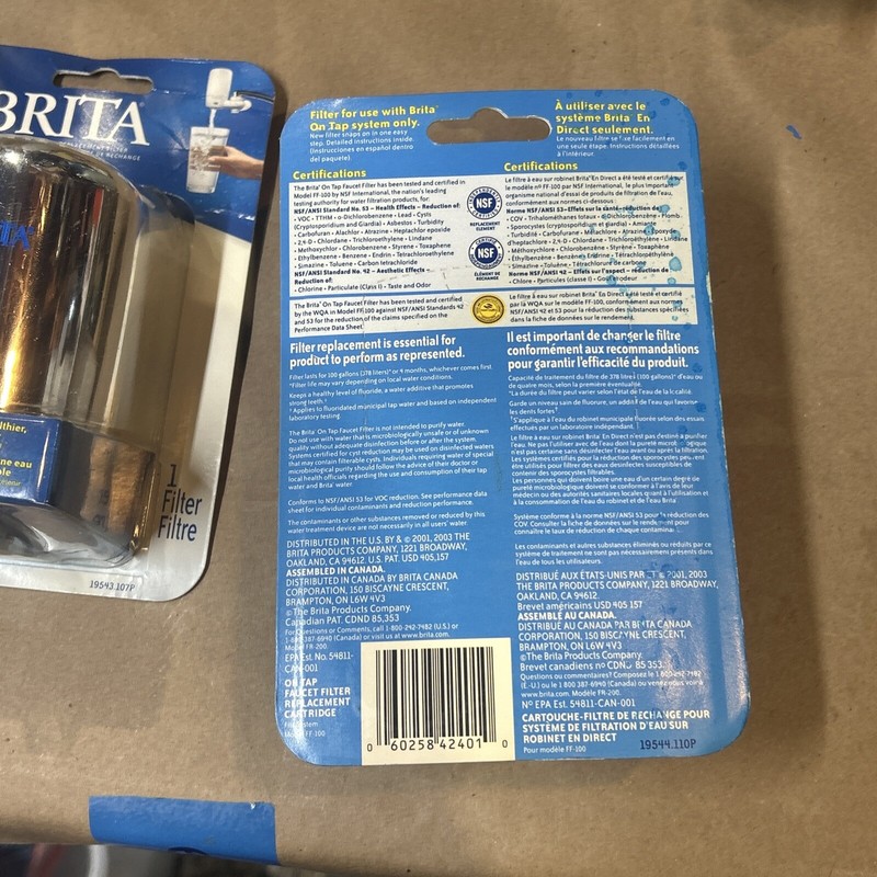 3 NEW Brita Faucet System Water Replacement Filter Fits FF-100 or OPFF-100 Mixed gallery