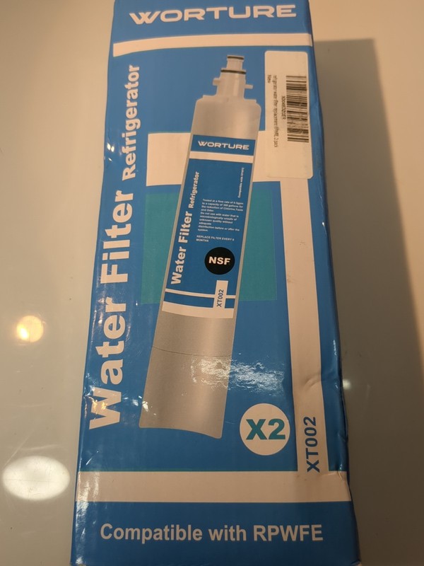 2X NEW Worture XT002 Water Filter For GE RPWFE & RPWF Refrigerator Replacement