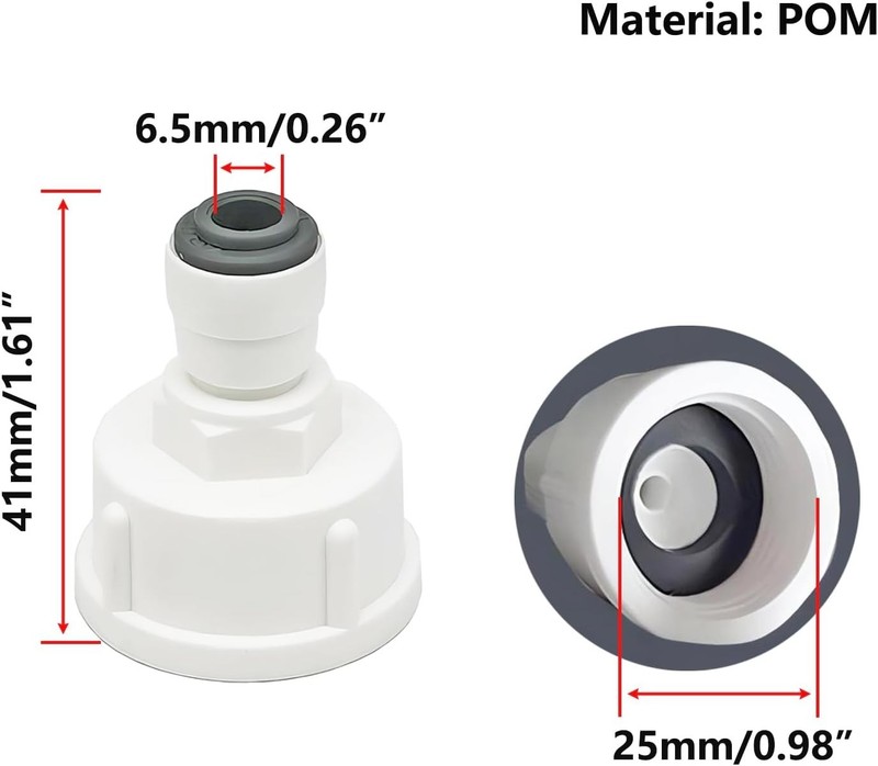 1 Piece Water Filter Quick Connector, 1/4" Quick Connect Straight to 3/4" Fem... gallery