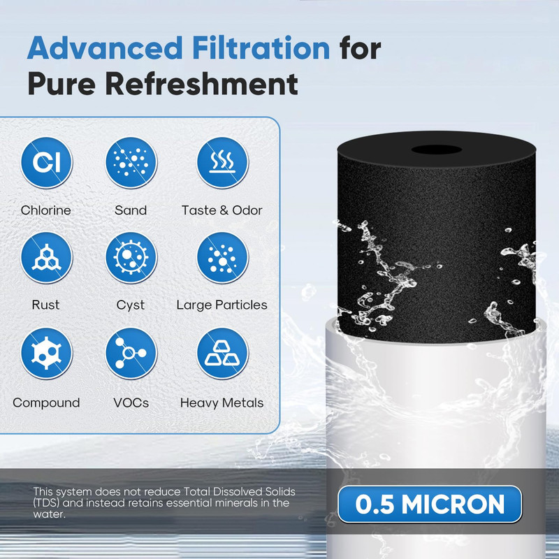 WFC5300A under Sink Water Filter, 22000 Gallons, 99.99% Chlorine Reduction, NSF/ gallery