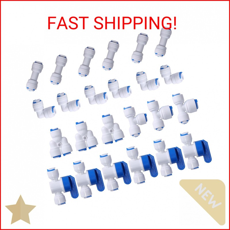 1/4″ OD Quick Connect Push in to Connect Water Tube Fitting for RO Reverse Osmos