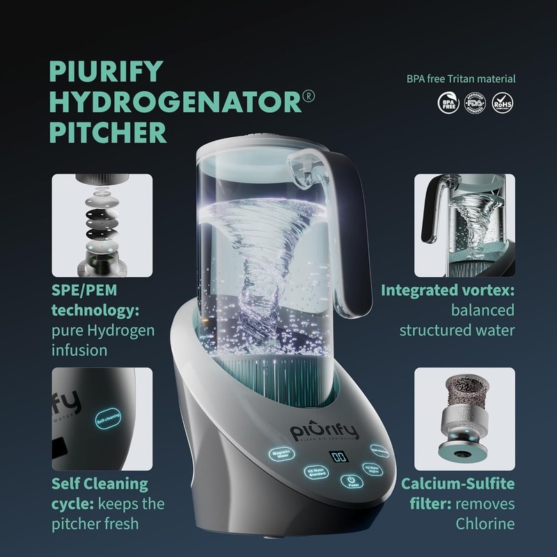 50 Oz Hydrogen Water Machine with Vortex | BPA Free Rich Hydrogen Water Gener... gallery