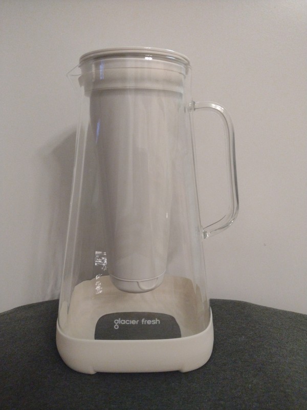 Glacier Fresh 10-Cup Glass Water Pitcher With Activated Charcoal Filter