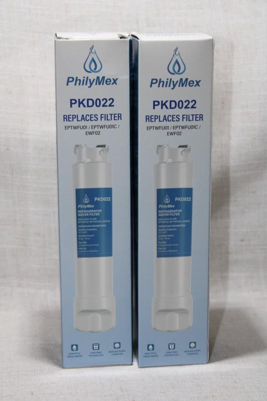 2 PACK PhilyMex PKD022 Water Filter Replaces Eptwfu01/Eptwfu01c/Ewf02 New