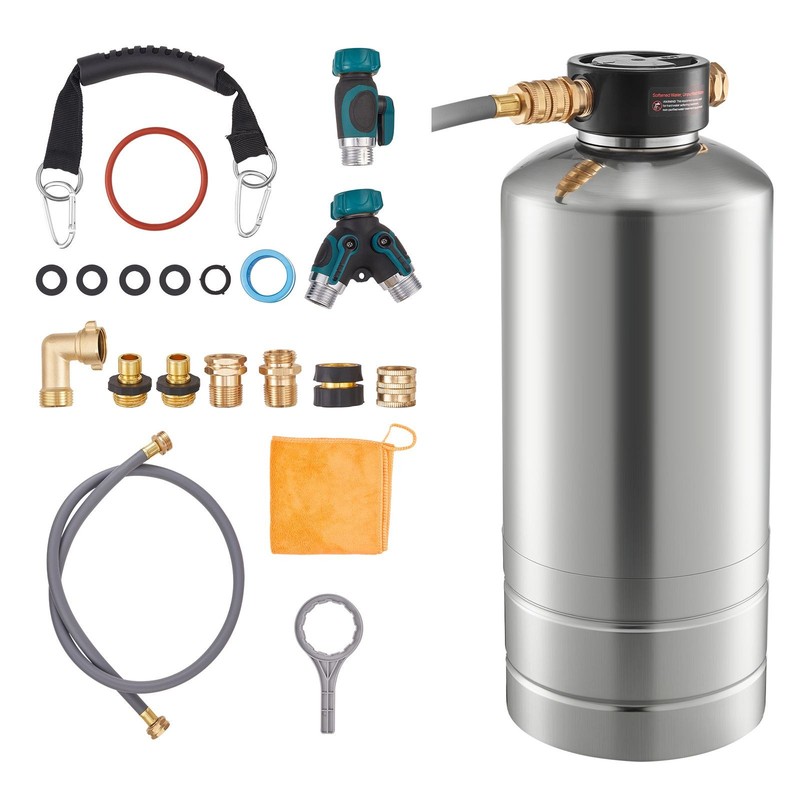 16,000-Grain RV Water Softener with Stainless Housing & Quick Connect