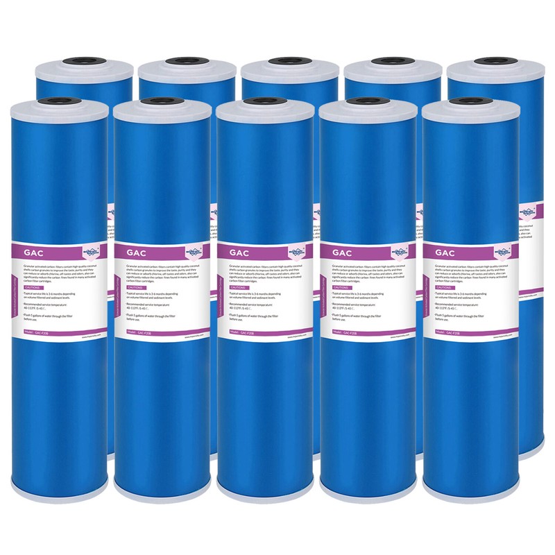 1-10PK 20×4.5″ 5 Micron Whole House GAC Carbon Water Filter for Big Blue Housing