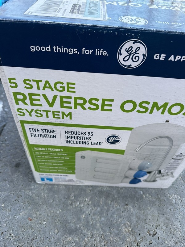 GE GXRV40TBN Reverse Osmosis Water Filtration System 5 stage OPEN BOX NEW