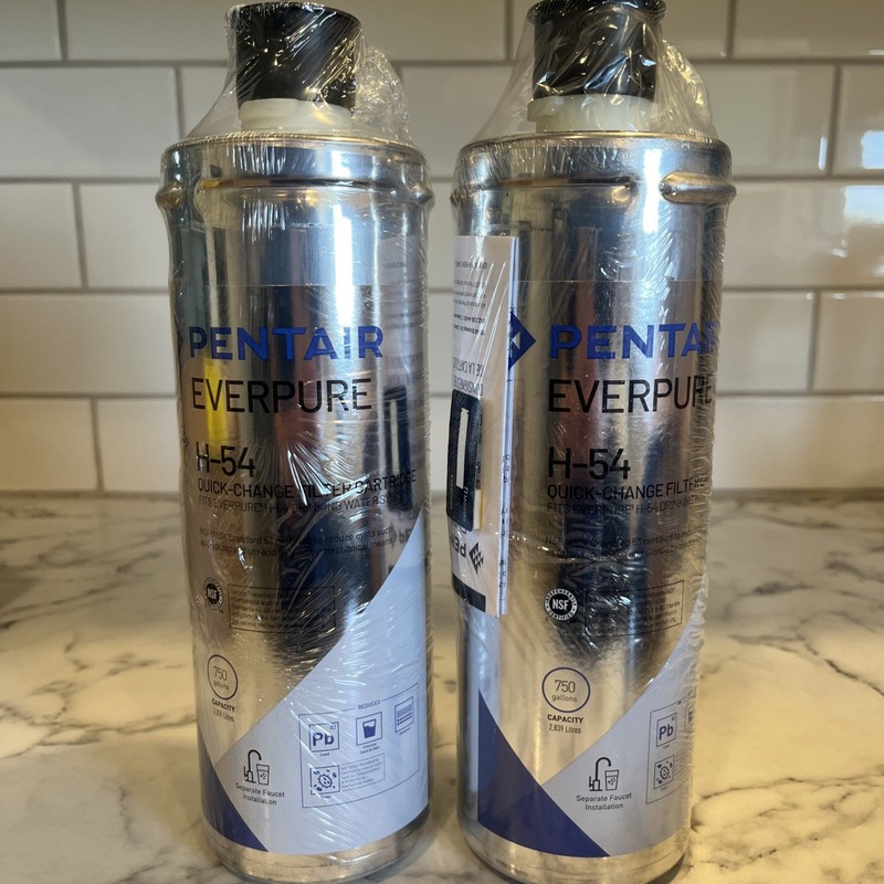 2X Pentair Everpure H-54 Quick-Change Water Filter Replacement Cartridg EV925268