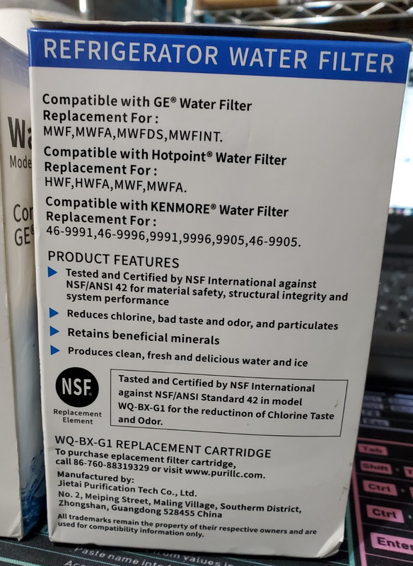 Generic Water Filter for GE MWF Hotpoint HWF HWFA Kenmore 46-9996 46-9991 9905 gallery