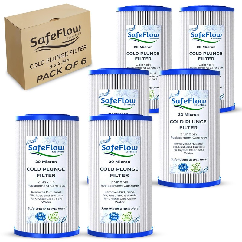 5″ x 2.5″ Cold Plunge Filter 20 Micron – Fits The Pod Ice Cold Plunge Water C…