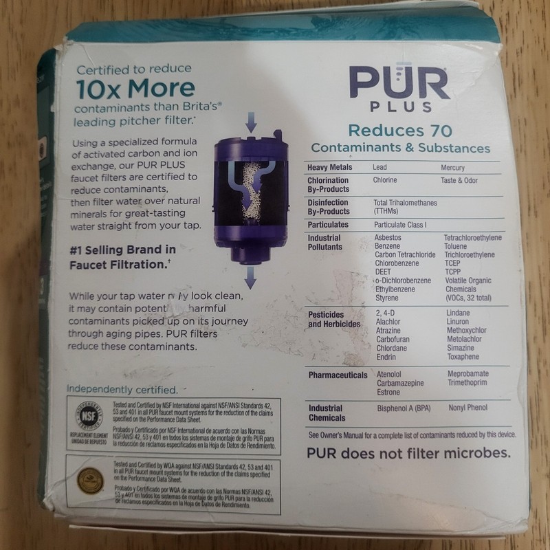 PUR PLUS Faucet Mount Replacement Filter 2-Pack Genuine PUR Filter 3-in-1 NEW gallery