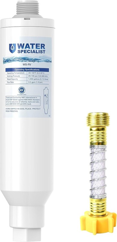 Durable Inline RV Water Filter - NSF Certified for Chlorine & Bad Odor Reduction gallery